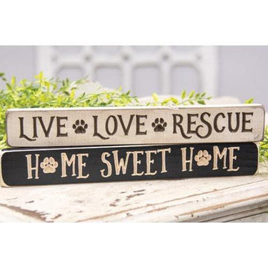 Pawprint Home Sweet Home Engraved Block 12 - The Fox Decor